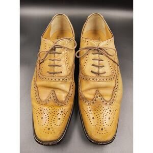 Antonio Maurizi Italian Leather Brogue Wing Tip Dress Shoes - Size 45
